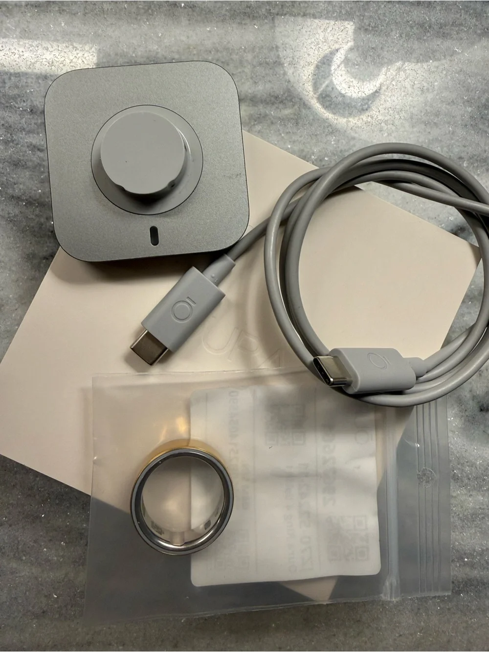Oura Smart Ring by Oura — Silver Finish with Charger